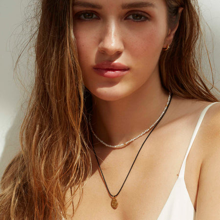 Guiding Star Cord Necklace Gold